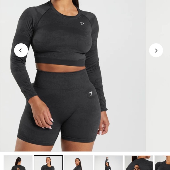 Gymshark Adapt Camo Seamless Lace Back Top - Picture 2 of 2